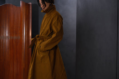 Chez Vidalenc / COAT MAC / COTTON ATA / MUSTARD