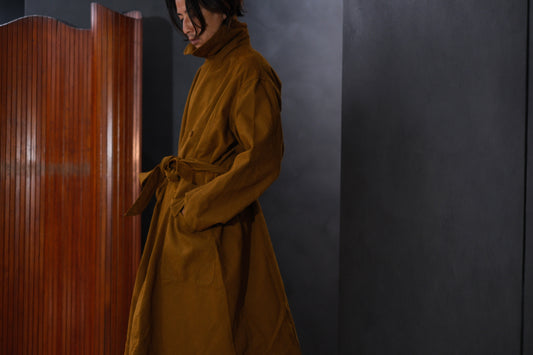 Chez Vidalenc / COAT MAC / COTTON ATA / MUSTARD