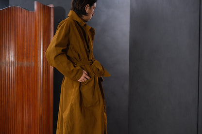 Chez Vidalenc / COAT MAC / COTTON ATA / MUSTARD