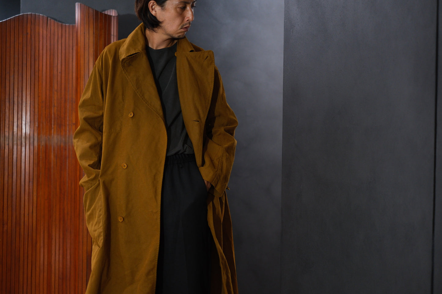 Chez Vidalenc / COAT MAC / COTTON ATA / MUSTARD