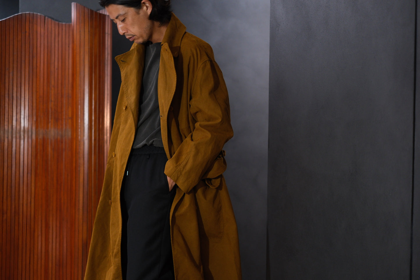 Chez Vidalenc / COAT MAC / COTTON ATA / MUSTARD