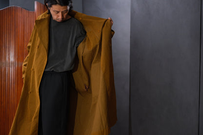 Chez Vidalenc / COAT MAC / COTTON ATA / MUSTARD