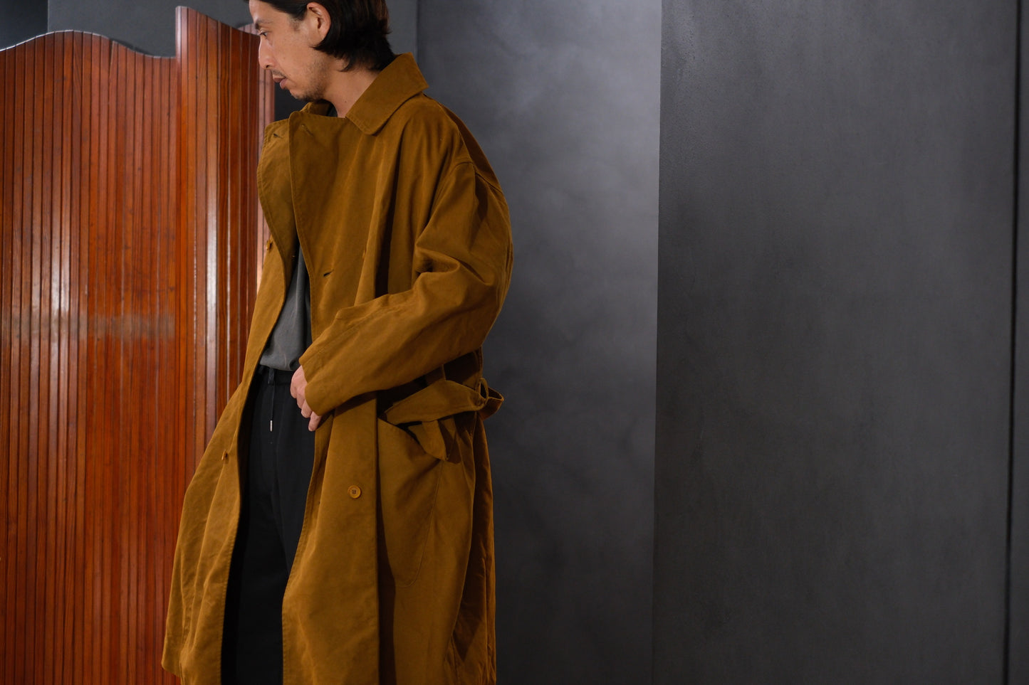 Chez Vidalenc / COAT MAC / COTTON ATA / MUSTARD