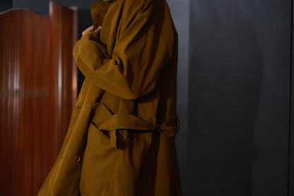Chez Vidalenc / COAT MAC / COTTON ATA / MUSTARD