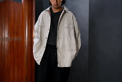 Chez VIDALENC  /  JACKET  MONGOLUX / ANCIENT LINEN
