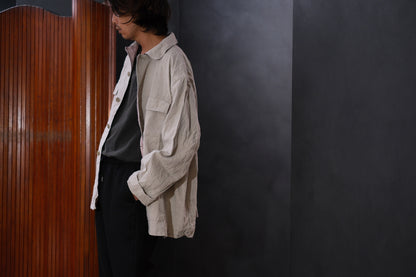 Chez VIDALENC  /  JACKET  MONGOLUX / ANCIENT LINEN