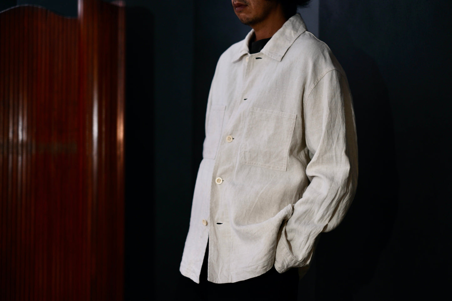 Chez VIDALENC  /  JACKET KUB /  ANTIC LINEN