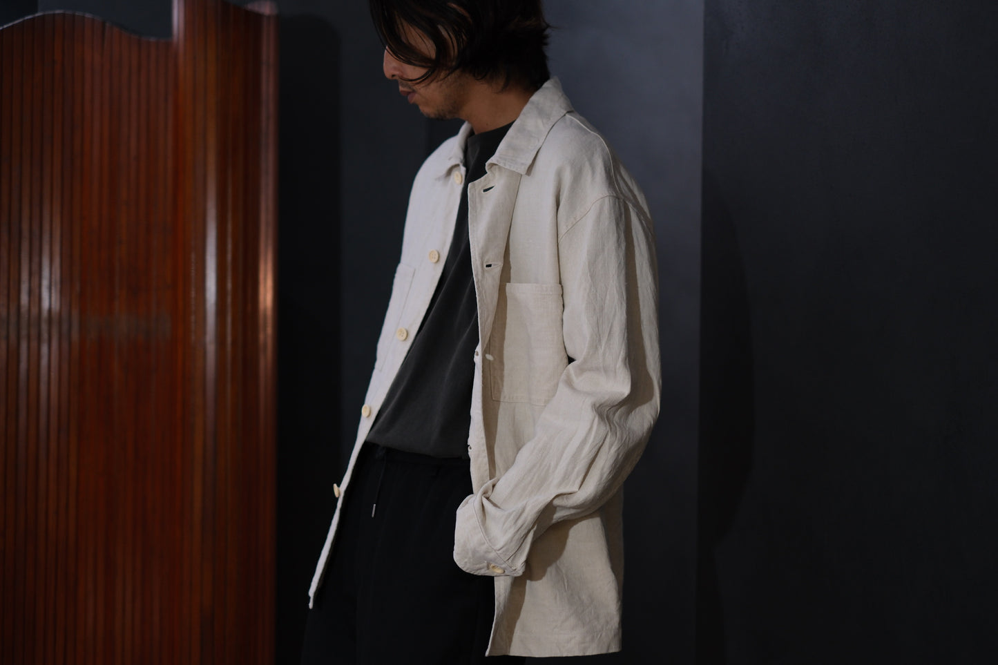 Chez VIDALENC  /  JACKET KUB /  ANTIC LINEN