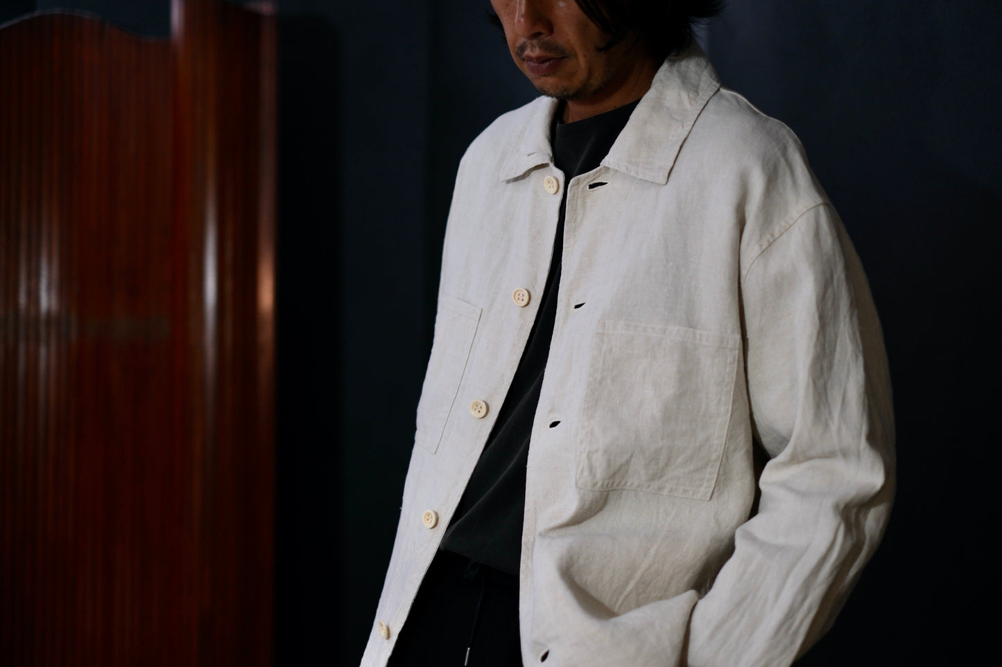 Chez VIDALENC  /  JACKET KUB /  ANTIC LINEN