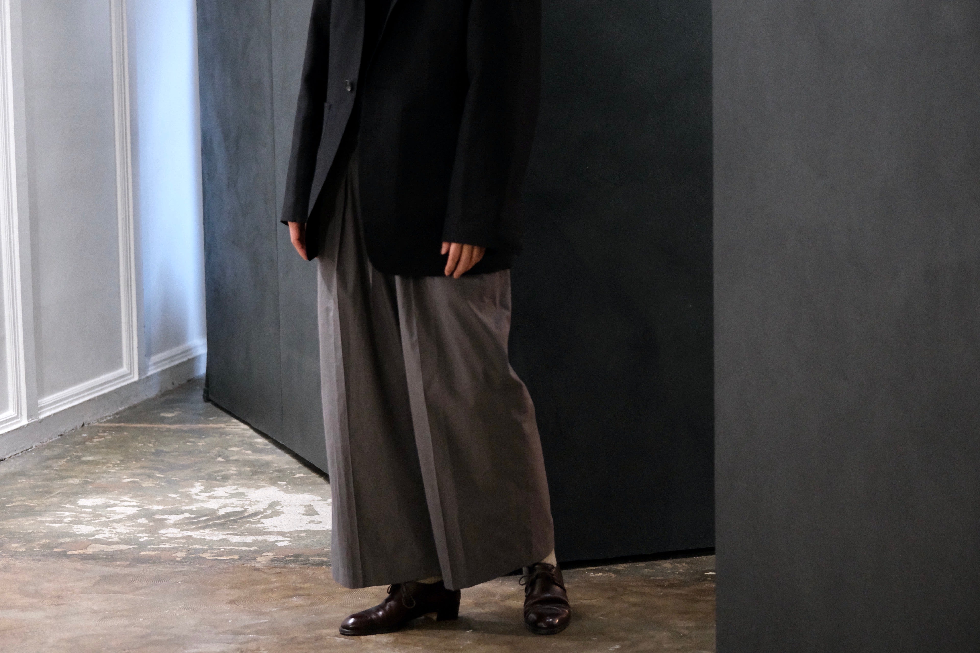 POSTELEGANT/ High Count Cotton Extra Wide Trousers – Lister