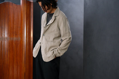 Chez Vidalenc  / Jacket P3  /  Wool Boiled Beige