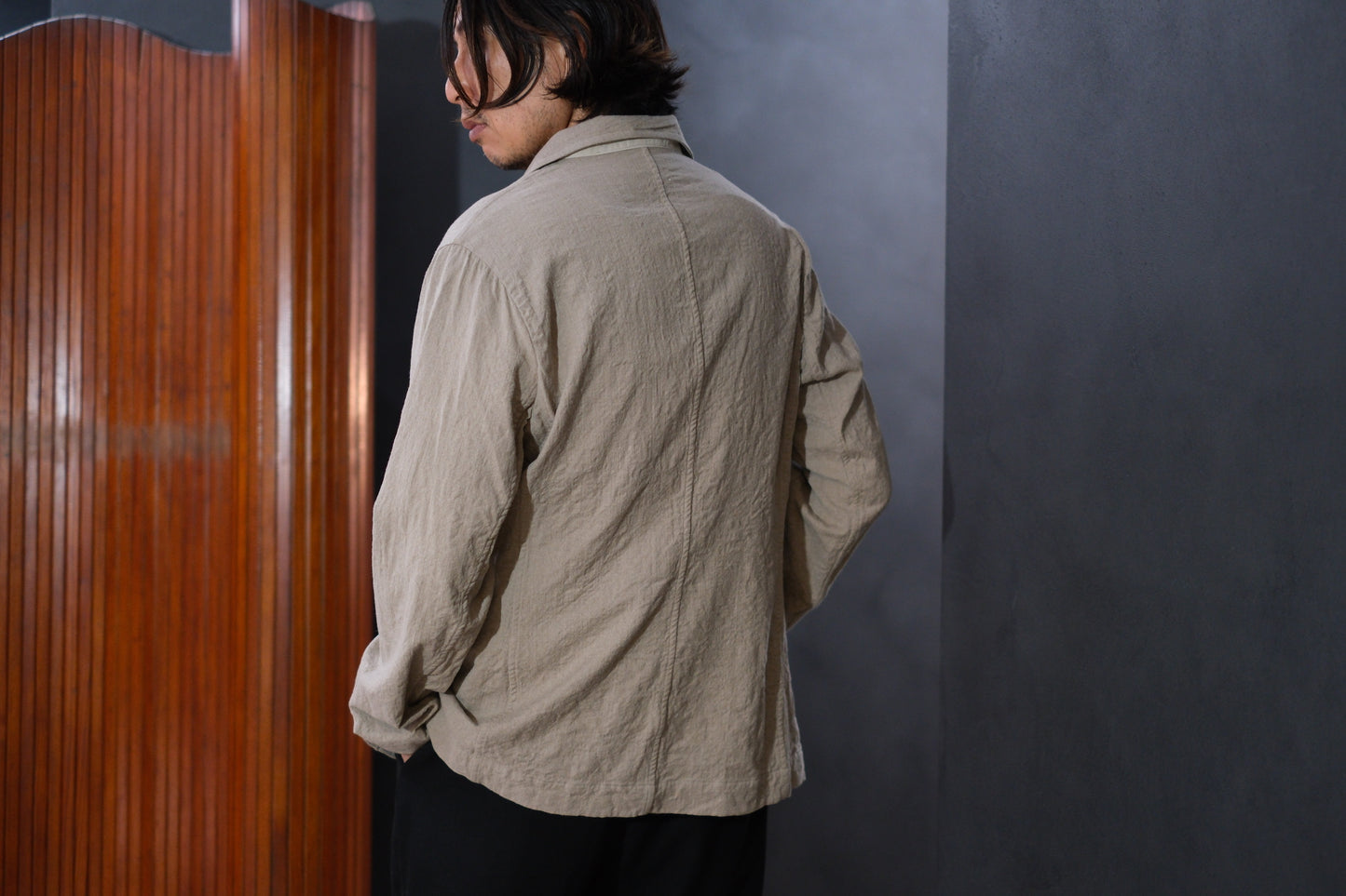 Chez Vidalenc  / Jacket P3  /  Wool Boiled Beige