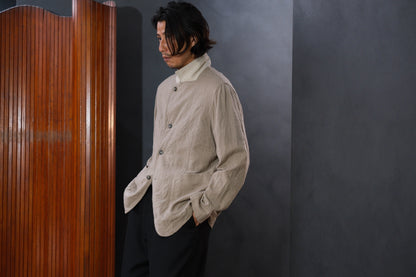 Chez Vidalenc  / Jacket P3  /  Wool Boiled Beige