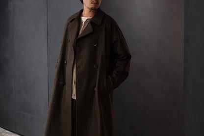 COHÉRENCE / Mod.FOUFOU Ⅱ / CHEVRON TWEED JERSEY / BROWN