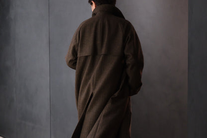 COHÉRENCE / Mod.FOUFOU Ⅱ / CHEVRON TWEED JERSEY / BROWN