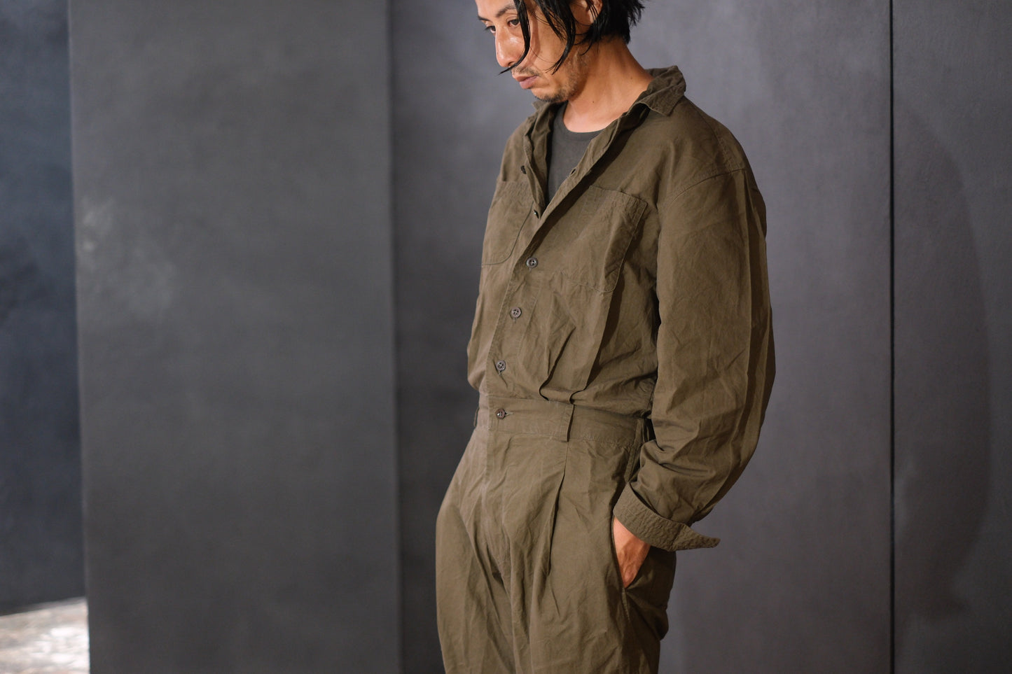 Chez Vidalenc/ JUMPY MEN  /COTTON SAILOR /KHAKI BROWN