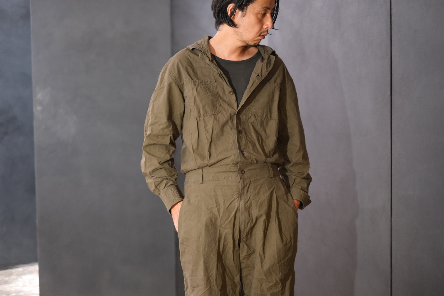 Chez Vidalenc/ JUMPY MEN  /COTTON SAILOR /KHAKI BROWN