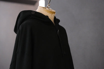 ANTOS/FRENCH TERRY HALF BUTTON DOWN HOODIE