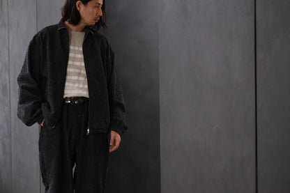 SANMONT　/  26s_SWA0104   Cotton Silk Swing Top  / Black Indigo