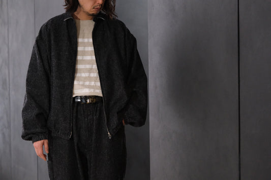 SANMONT　/  26s_SWA0104   Cotton Silk Swing Top  / Black Indigo