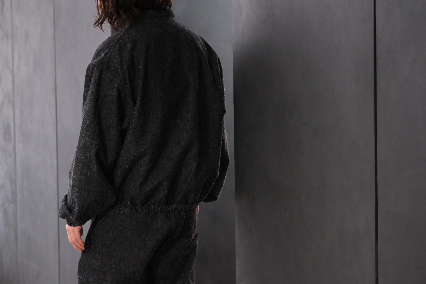 SANMONT　/  26s_SWA0104   Cotton Silk Swing Top  / Black Indigo