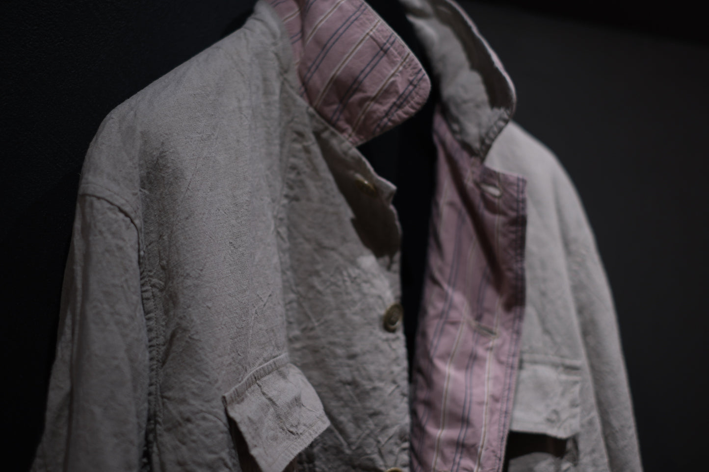 Chez VIDALENC  /  JACKET  MONGOLUX / ANCIENT LINEN