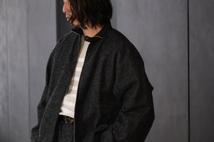 SANMONT　/  26s_SWA0104   Cotton Silk Swing Top  / Black Indigo