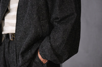 SANMONT　/  26s_SWA0104   Cotton Silk Swing Top  / Black Indigo