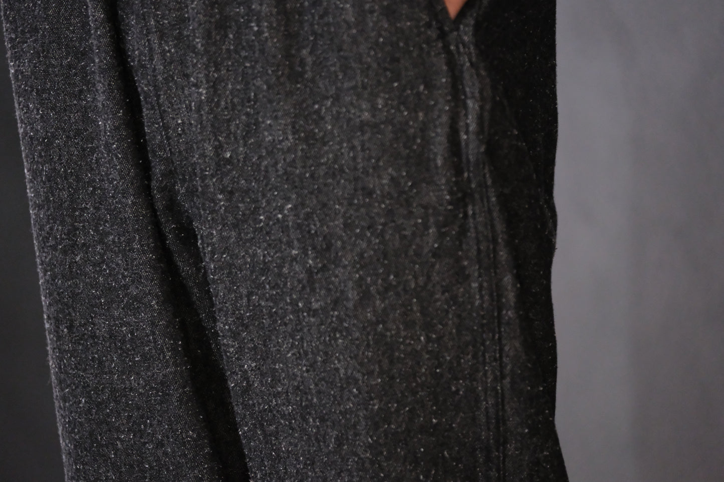 SANMONT　/ 26s_SPA0103 Cotton Silk Work Pants  / Black Indigo