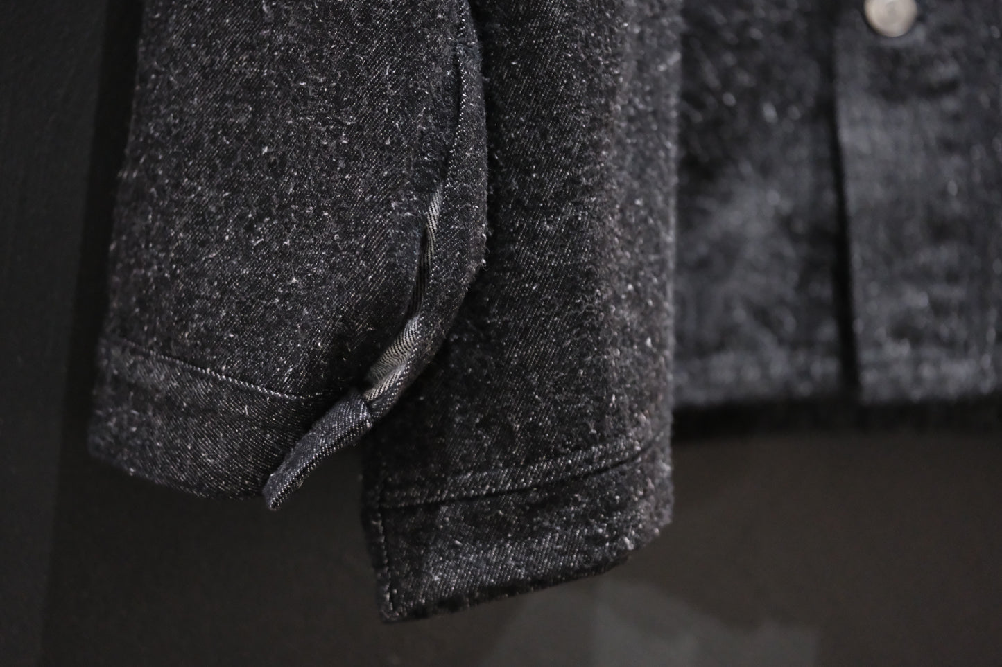 SANMONT　/  26s_SWA0105  Cotton Silk Work Jacket  / Black Indigo