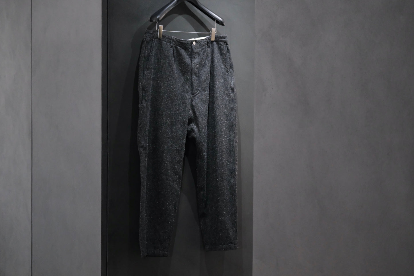 SANMONT　/ 26s_SPA0103 Cotton Silk Work Pants  / Black Indigo