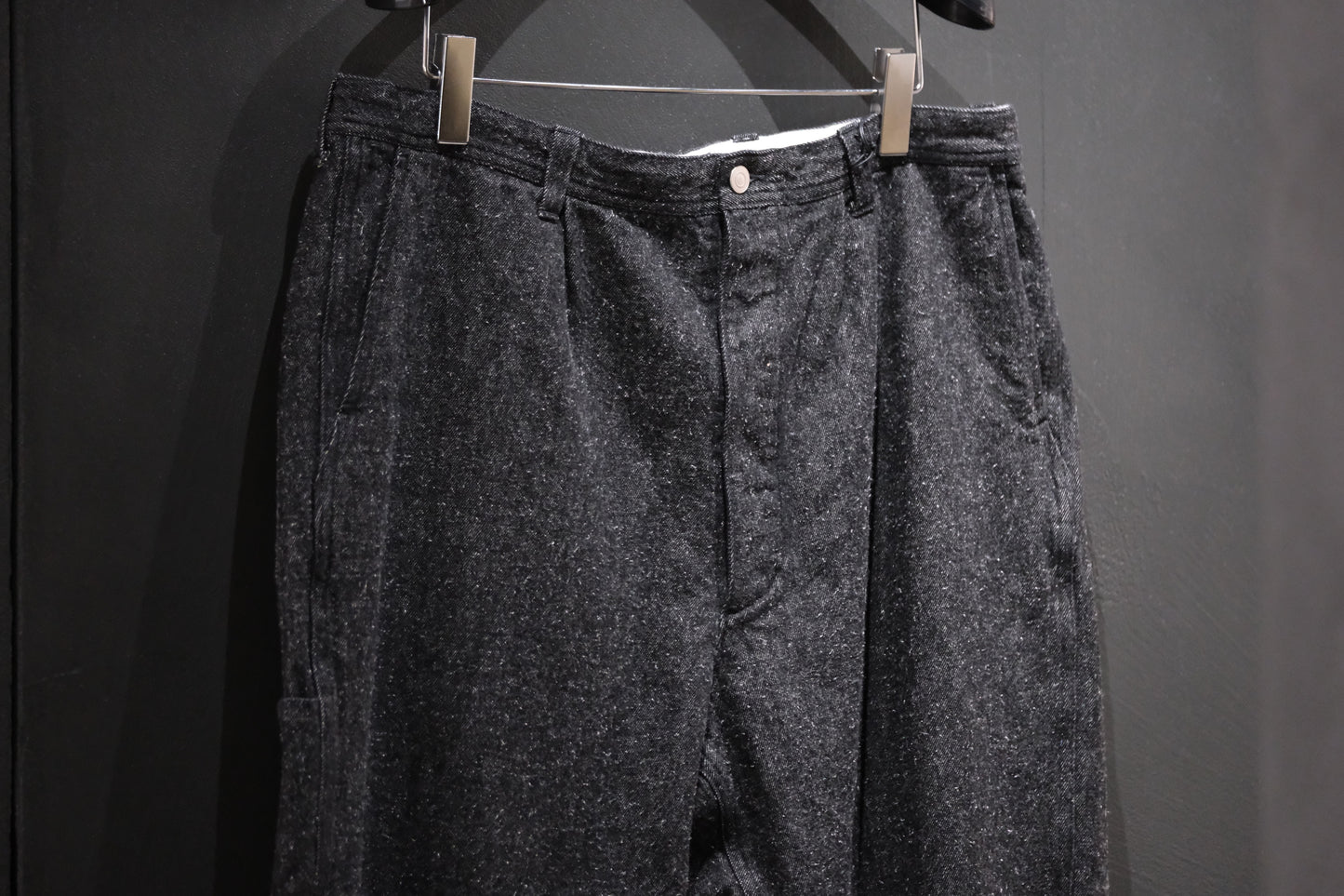 SANMONT　/ 26s_SPA0103 Cotton Silk Work Pants  / Black Indigo