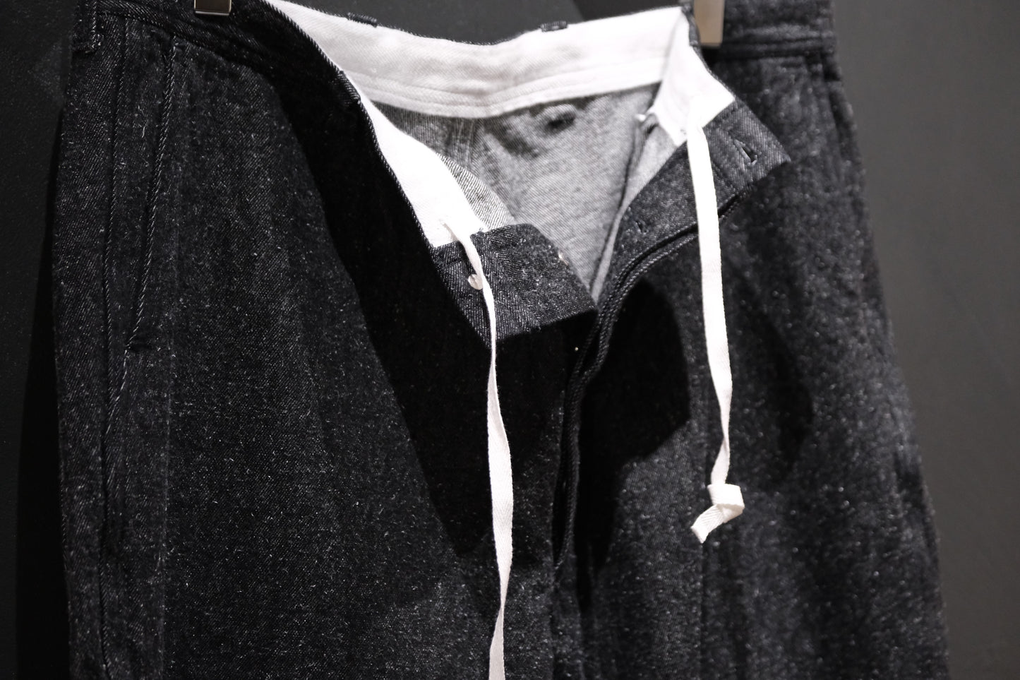 SANMONT　/ 26s_SPA0103 Cotton Silk Work Pants  / Black Indigo