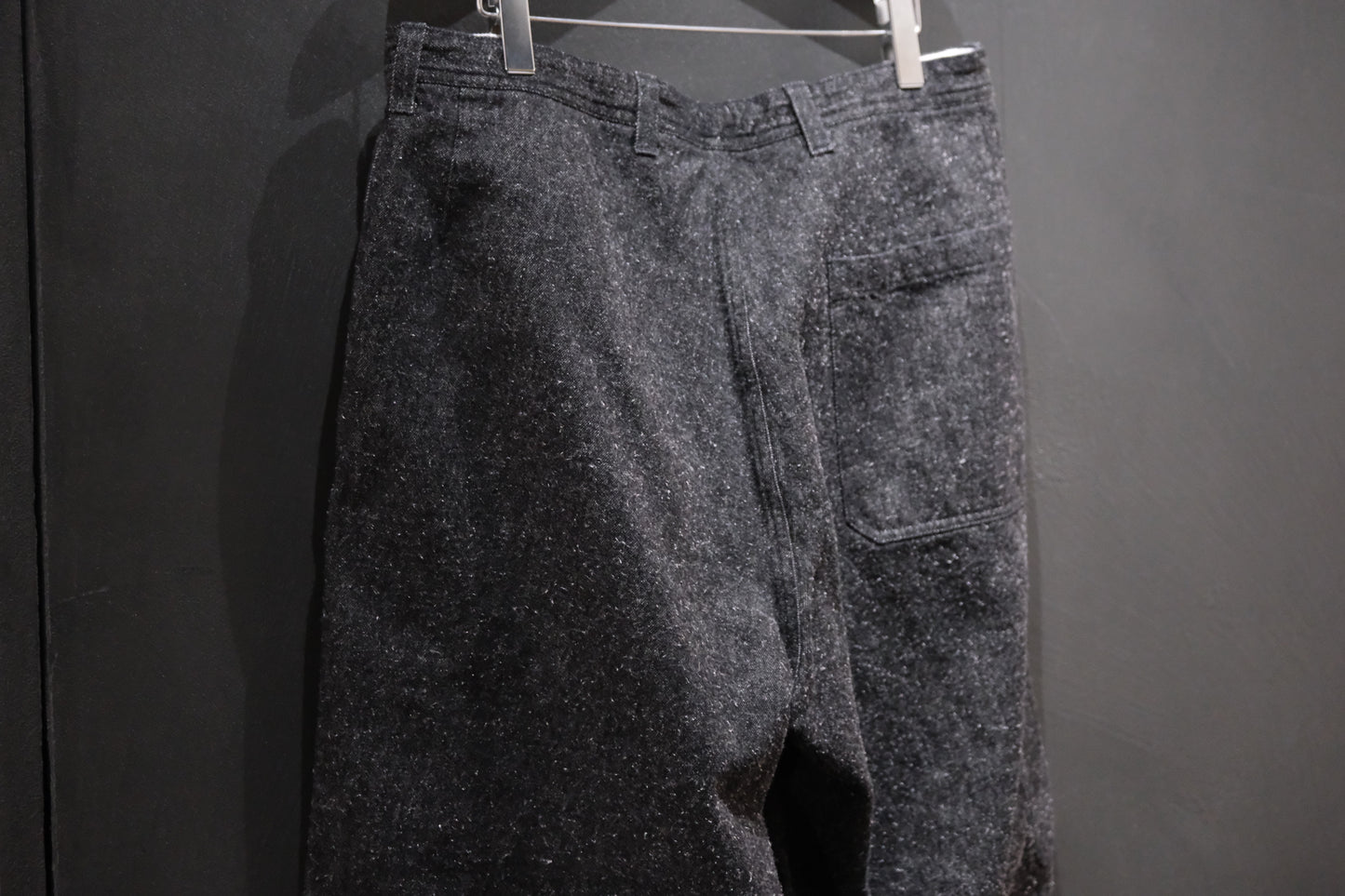 SANMONT　/ 26s_SPA0103 Cotton Silk Work Pants  / Black Indigo
