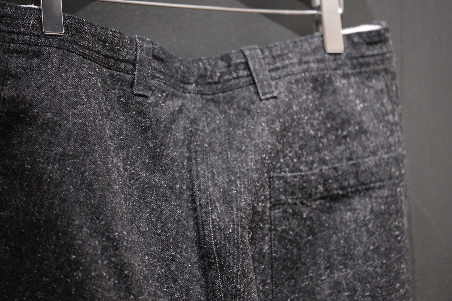 SANMONT　/ 26s_SPA0103 Cotton Silk Work Pants  / Black Indigo