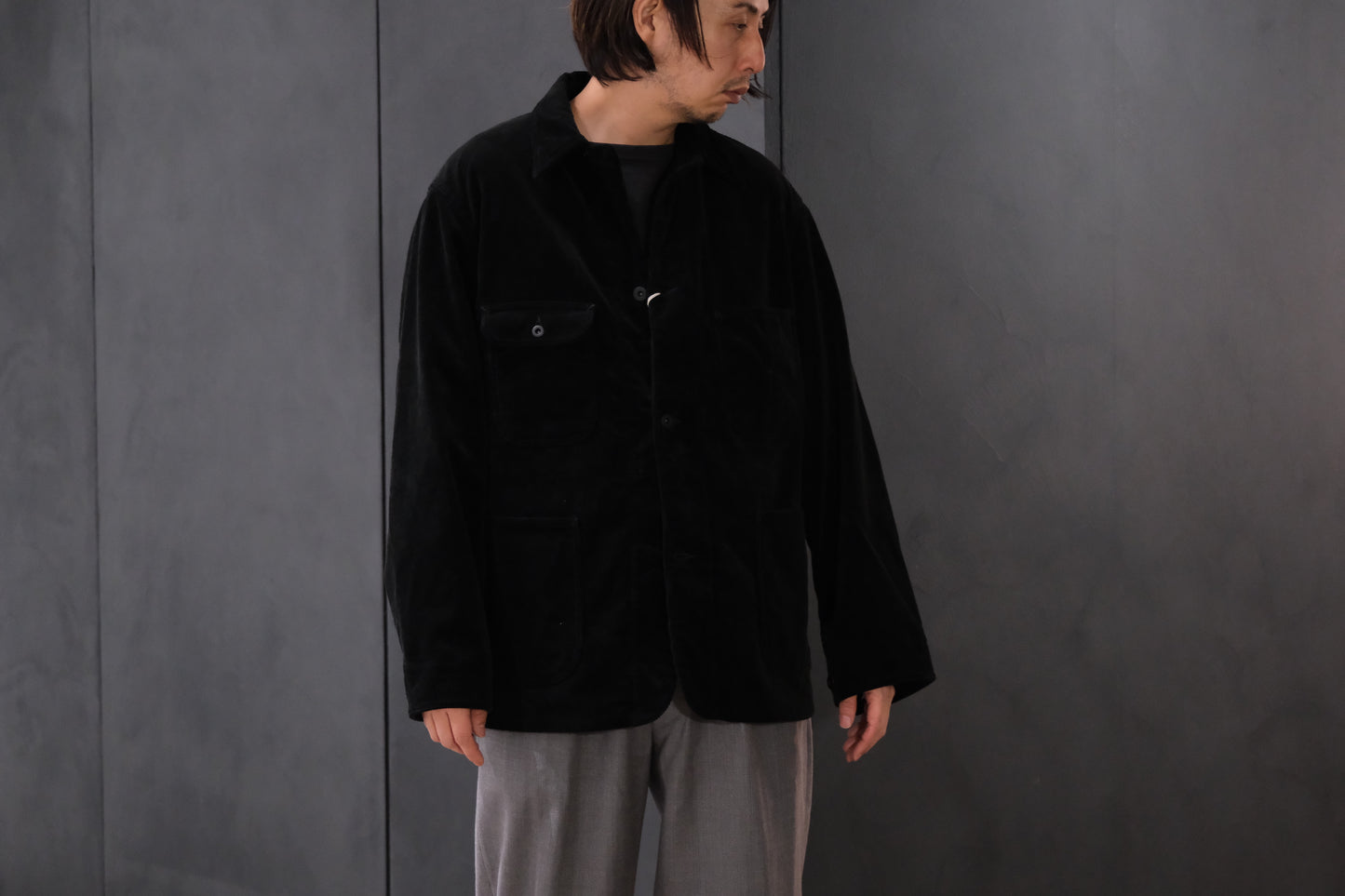 2026AW受注商品/COHERENCE/JACKSON/10 Wale Corduroy/BLACK