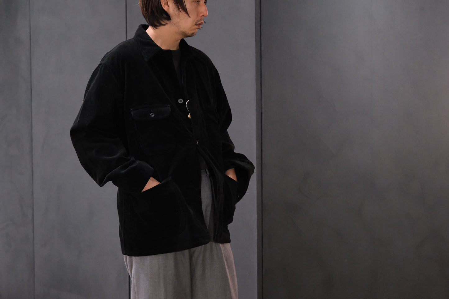 2026AW受注商品/COHERENCE/JACKSON/10 Wale Corduroy/BLACK