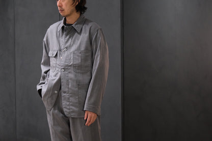 2026AW受注商品/COHERENCE/JACKSON/ROVER WOOL TWILL/GREY NAILHEAD