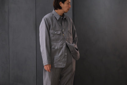 2026AW受注商品/COHERENCE/JACKSON/ROVER WOOL TWILL/GREY NAILHEAD