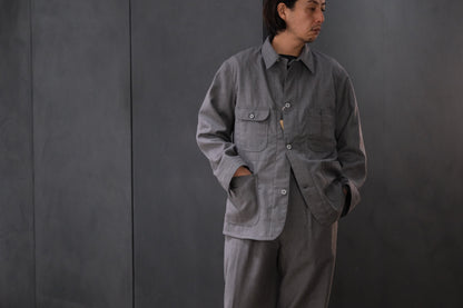 2026AW受注商品/COHERENCE/JACKSON/ROVER WOOL TWILL/GREY NAILHEAD