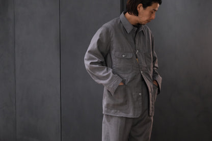 2026AW受注商品/COHERENCE/JACKSON/ROVER WOOL TWILL/GREY NAILHEAD