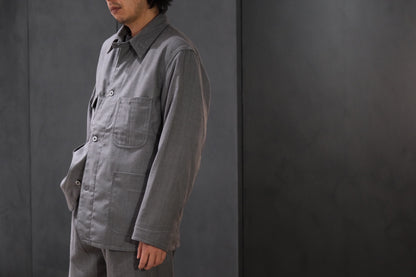 2026AW受注商品/COHERENCE/JACKSON/ROVER WOOL TWILL/GREY NAILHEAD