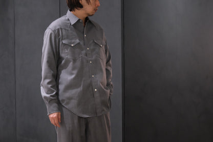 2026AW受注商品/COHERENCE/ABIQUIU/ROVER WOOL TWILL/GREY NAILHEAD