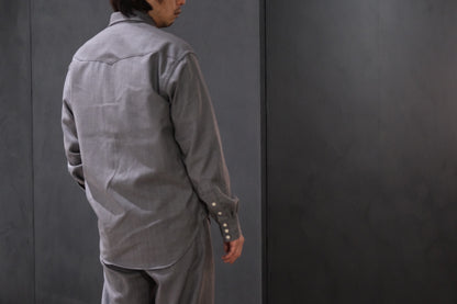 2026AW受注商品/COHERENCE/ABIQUIU/ROVER WOOL TWILL/GREY NAILHEAD