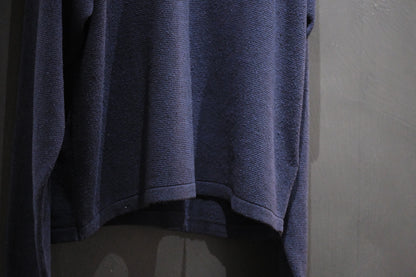 SANMONT　/  26s_SKA0103  Silk Knit Long Sleeve /  Navy