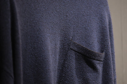 SANMONT　/  26s_SKA0103  Silk Knit Long Sleeve /  Navy