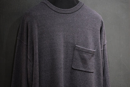 SANMONT　/  26s_SKA0103  Silk Knit Long Sleeve /  Chacoal