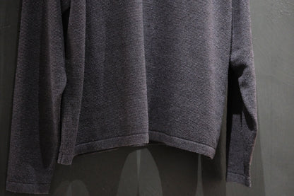 SANMONT　/  26s_SKA0103  Silk Knit Long Sleeve /  Chacoal