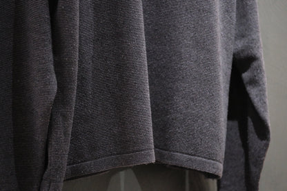 SANMONT　/  26s_SKA0103  Silk Knit Long Sleeve /  Chacoal