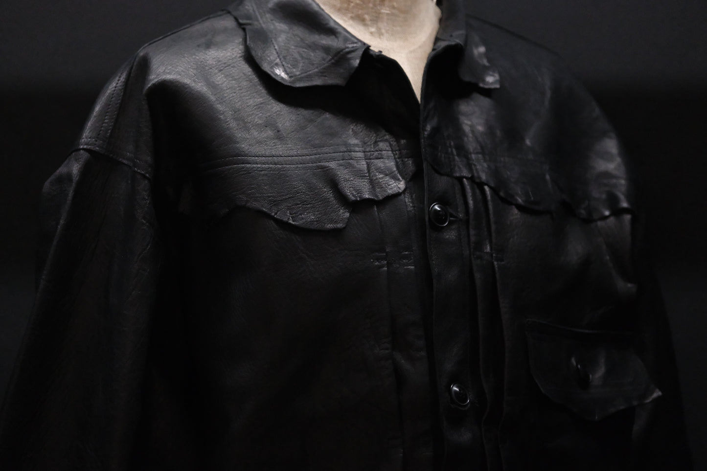 GOOD KARMA DEVELOPMENT / Leather Blouse”DAVE” / ( Black )